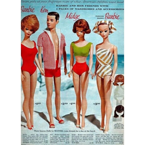 Vintage Skipper Doll 1960's Straight Leg Original Swimsuit Barbie Ken Mattel - Picture 13 of 16